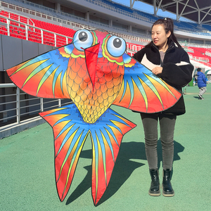 潍坊浩宸渐变色金鱼锦鲤美人鱼风筝儿童卡通初学者好飞新款风筝
