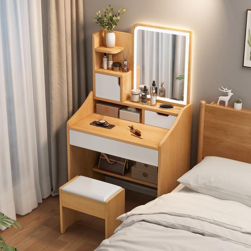 梳妆台卧室现代简约小型床头书桌化妆桌二合一北欧小户型化妆台50
