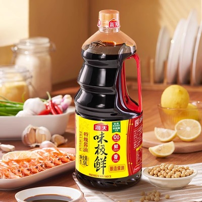 海天味极鲜酱油1.9L黄豆酿造特级生抽煲仔饭肠粉酱汁鲜味豉油DC