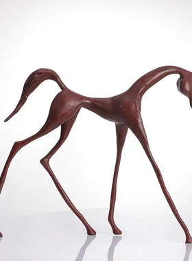 现代极简轻奢铸铁抽象人物摆件客厅玄关酒柜电视柜茶几角几装饰品