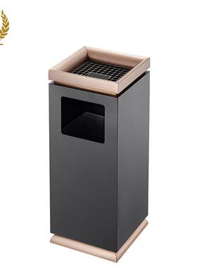 广州GPX-35座地垃圾桶电梯大堂酒店烟灰桶黑色烤漆垃圾桶