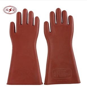 双安牌12KV绝缘业手套 耐高低压电工家用手套 防电安全 橡胶手套