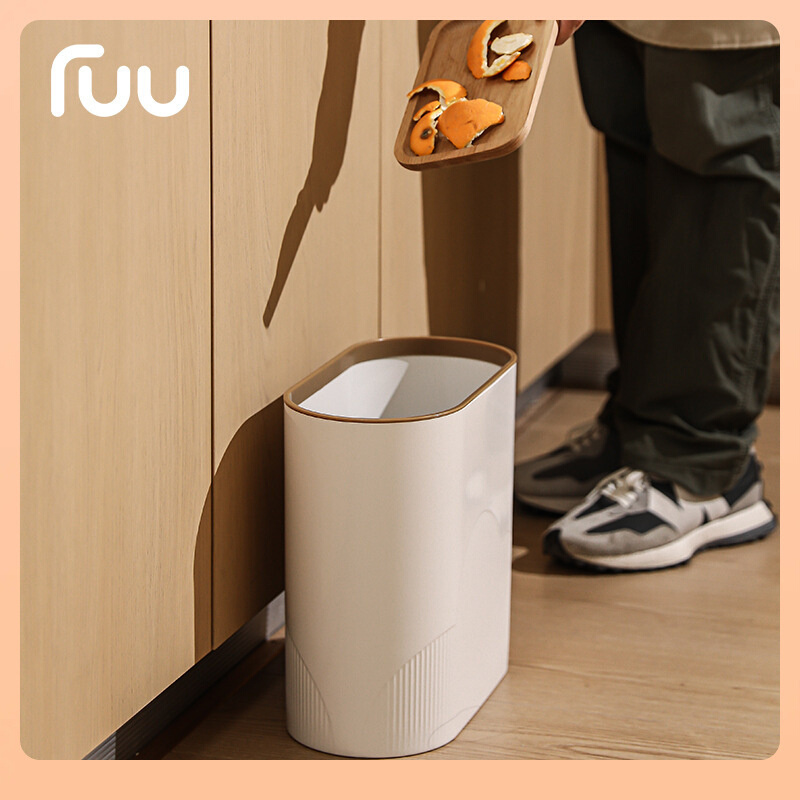 ?卫生间缝隙垃圾桶带盖家用厨房夹缝无盖长方形垃圾篓厕所纸篓大