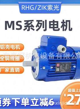 中研技术紫光MS8014电机MS711424三相异步刹车制动电机BMA8014