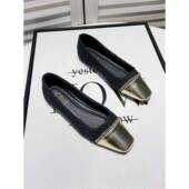 Jian 软底气质芭蕾舞奶奶鞋 平底瓢鞋 晚晚风方头单鞋 女法式 Uncle