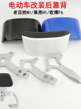 适用电动车金箭莱昂H1后靠背老百姓N1 B09欧博F6后靠垫改装尾翼