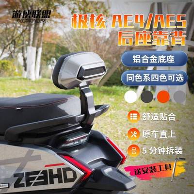 极核AE4max铝合金靠背AE4pro后座AE5i电动车改装配件防雨后腰靠垫