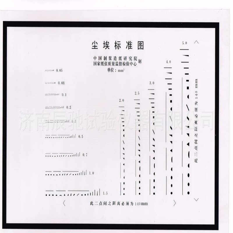 纸张尘埃度测定仪专用标准图片 标准对比图片 尘埃标准图