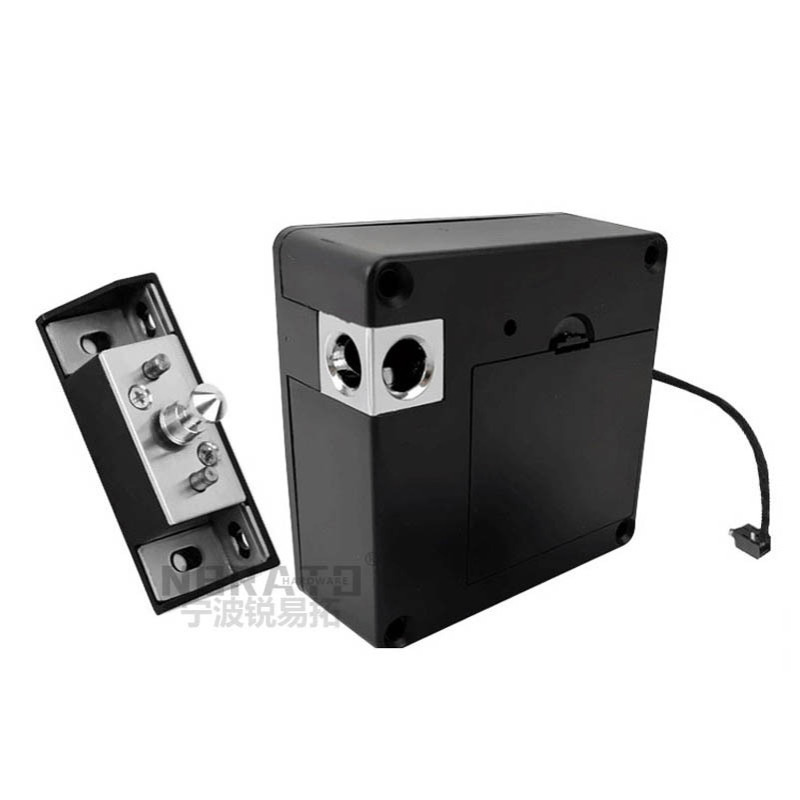 抽屉锁储物柜免开孔感应电子锁移动柜门隐形文件柜锁暗锁衣柜锁