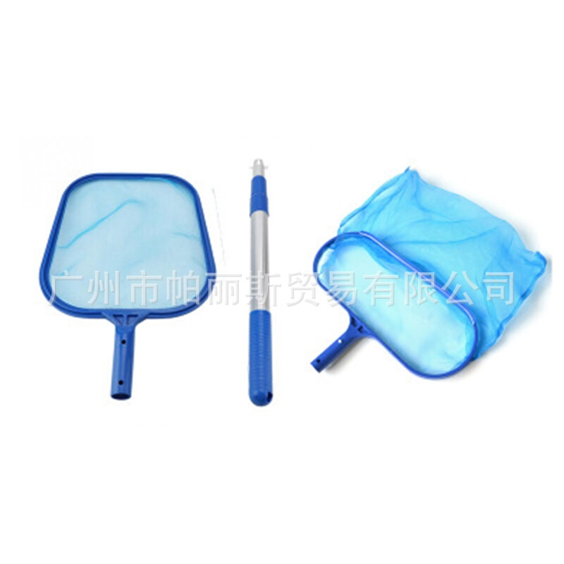 厂家直供游泳池配件清洁网 带杆浅网深网套装 泳池配件捞网捞叶网