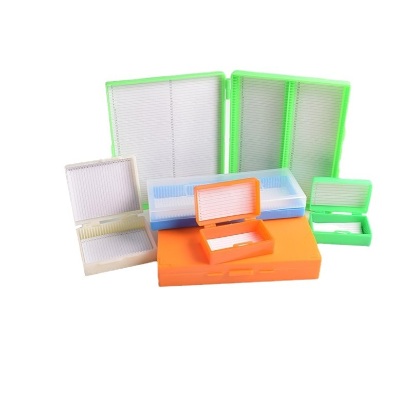 ABS病理切片盒实验室加厚ABS塑料载玻片盒病理切片玻片存放存储盒