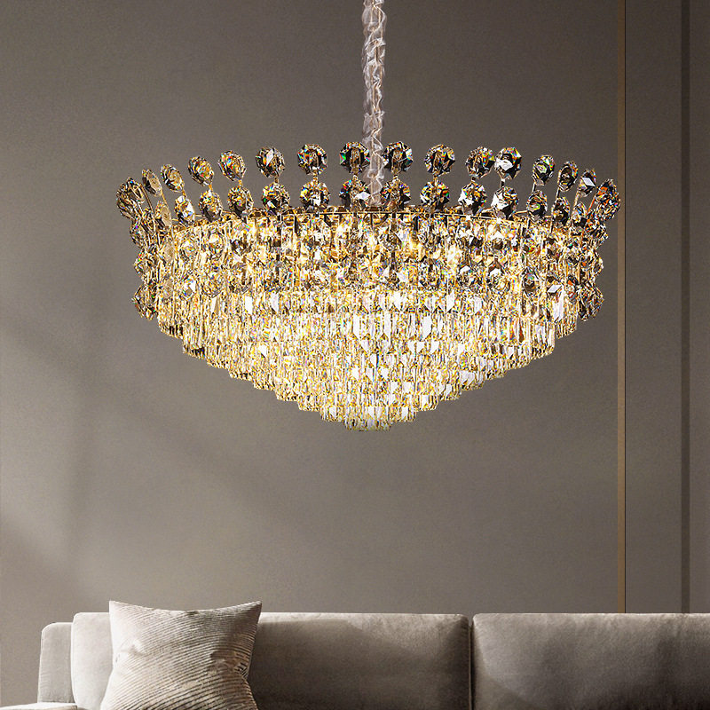 铧锒新款法式客厅水晶吊灯高端大气设计餐厅卧室主卧轻奢水晶吊灯