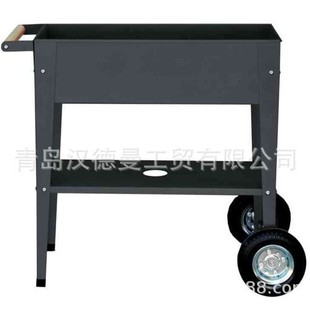 可移动植物种植箱 带把手 轮子加厚款花园高架种植床 garden cart