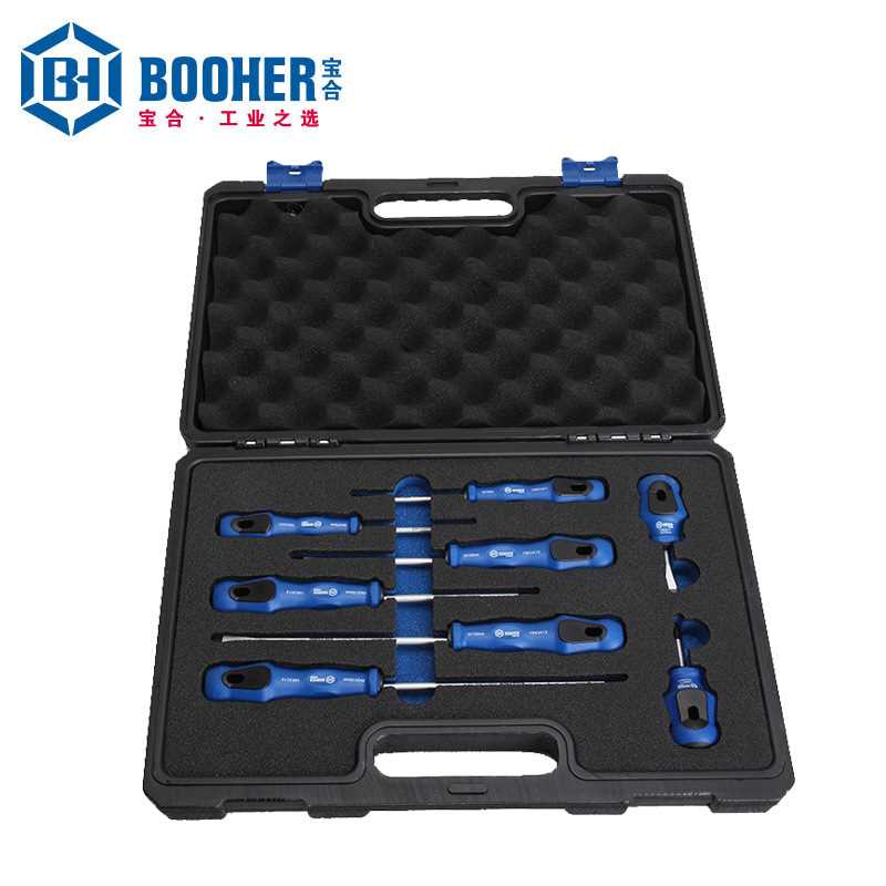 Booher宝合工具 8件套T系列双色柄螺丝批组套BH1900301 套装工具