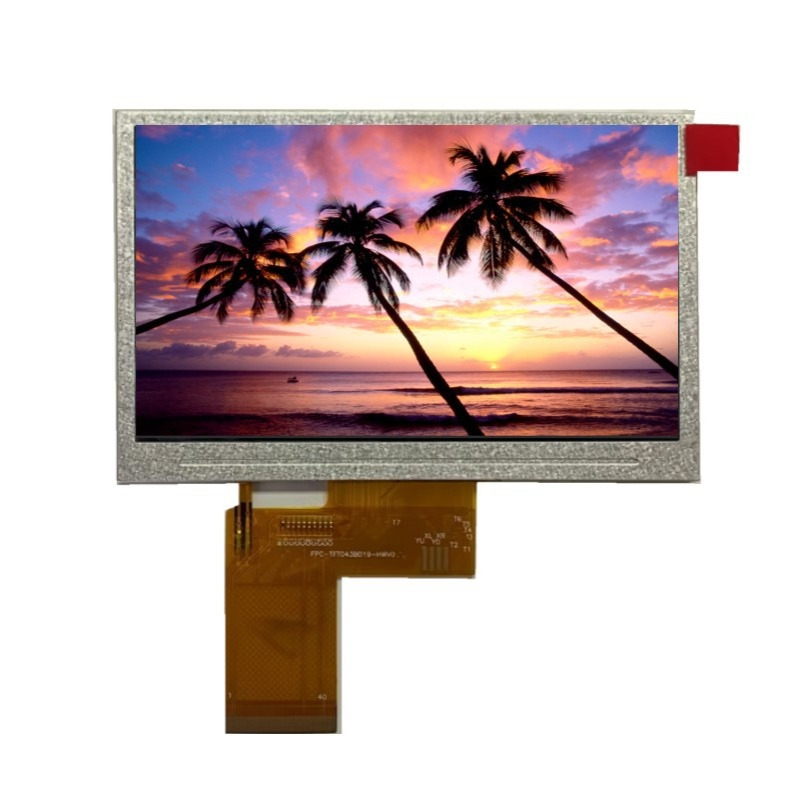 4.3寸800X480 IPS tft液晶屏 40P RGB接口 ST7262驱动带电阻触摸