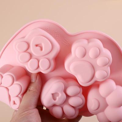 宝宝辅食婴儿蒸糕熊掌猫爪滴胶硅胶模具食品级可蒸白凉粉果冻布丁