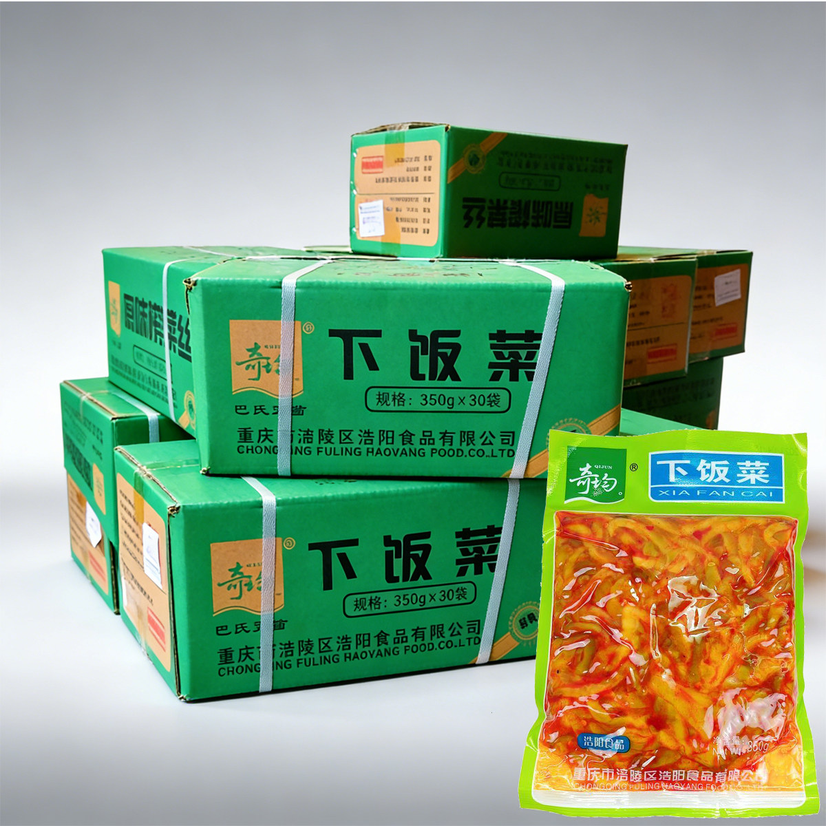 涪陵特产榨菜下饭菜350g30袋整箱农家风味开胃小菜早餐配馒头咸菜