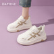 达芙妮厚底百搭小白鞋 春秋拼色轻便软底ins板鞋 女款 2026年新款