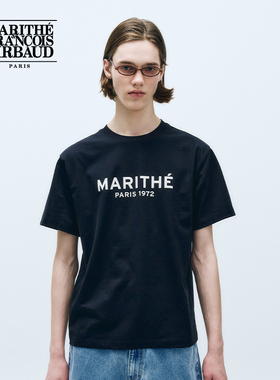 【高允真同款】MARITHE短袖T恤男女同款LOGO情侣上衣25年夏款韩系