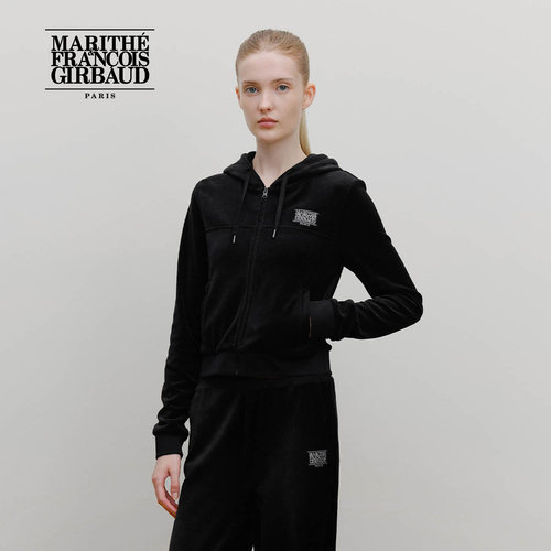 MARITHE女士丝绒连帽夹克