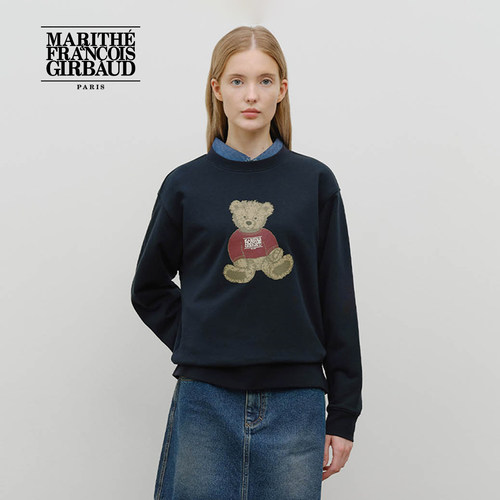 MARITHE男女同款涂鸦熊卫衣