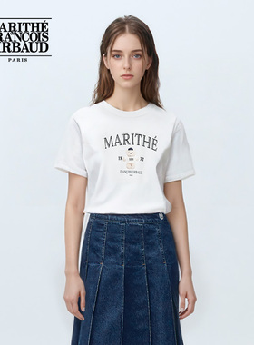 MARITHE短袖T恤 潮流 男女同款情侣款玩偶印花宽松2025夏新款韩系