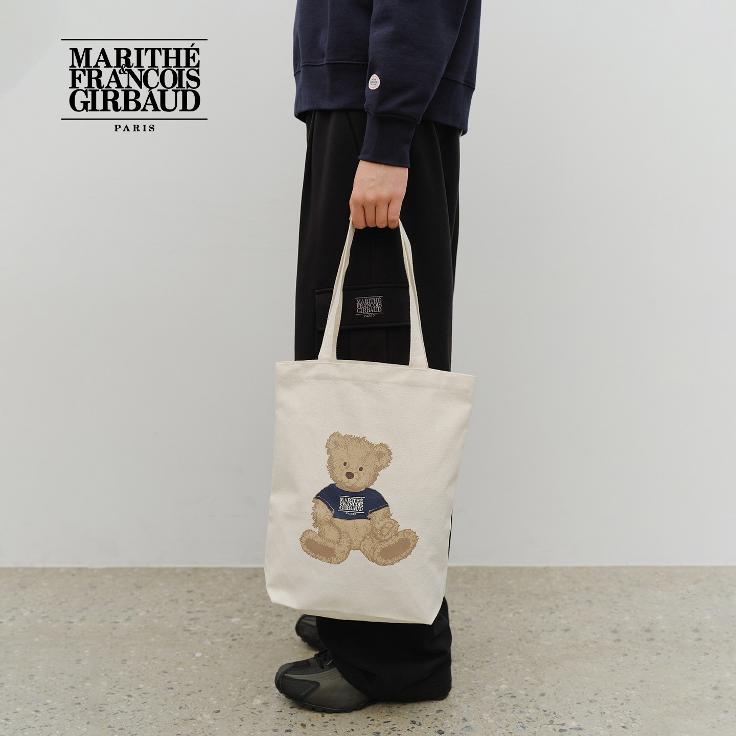 MARITHE涂鸦熊印花环保袋 男女情侣大容量单肩包2025年秋冬韩系,箱包皮具/热销女包/男包,时尚帆布包,淘宝优惠券,粉丝福利购,淘宝优惠卷