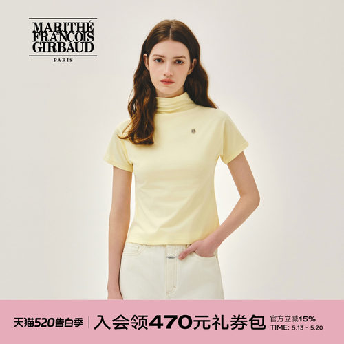 MARITHE女士半高领T恤