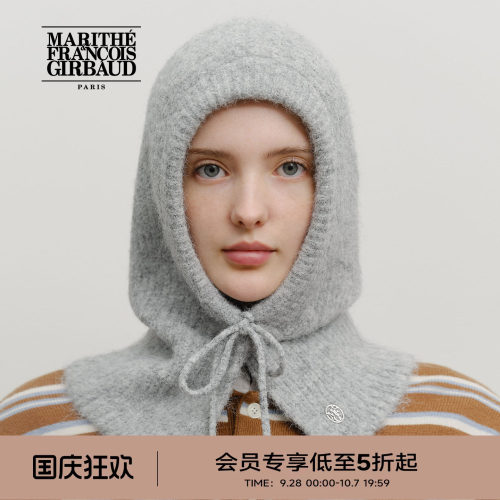 MARITHE圆形LOGO巴拉克拉法帽