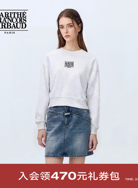 MARITHE新经典LOGO套头卫衣 情侣男女宽松圆领长袖上衣2025年秋冬