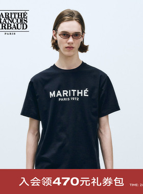 【高允真同款】MARITHE短袖T恤男女同款LOGO情侣上衣25年夏款韩系