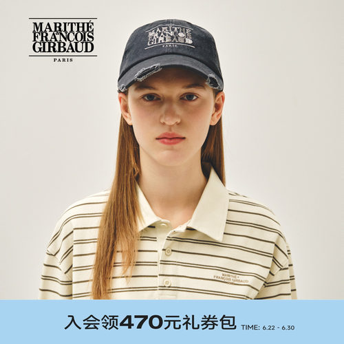 MARITHE经典LOGO做旧鸭舌帽