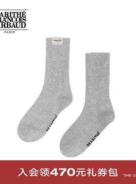 MARITHE女士常规LOGO袜子 舒适基础款罗纹针织设计百搭25秋新