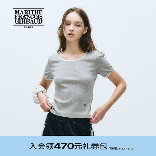 MARITHE女士蕾丝短袖T恤