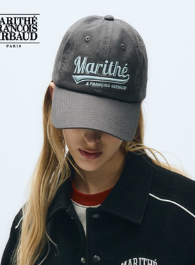 MARITHE复古棒球帽 情侣男女同款舒适简约字母刺绣帽子25年秋韩系