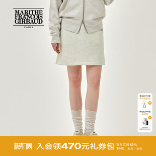 迷你短裙2026年夏 裂纹印花休闲时尚 MARITHE女士经典 LOGO复古卫裙