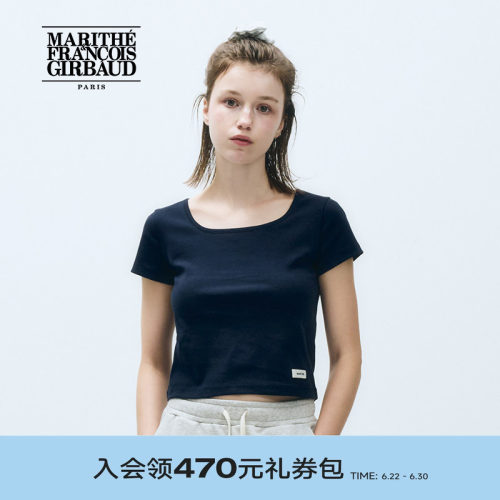 MARITHE女士基础款T恤短款