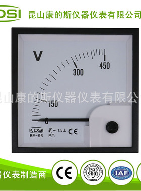 供应 -60℃正常使用指针表BE-96 AC450V 交流电压表  固定式安装