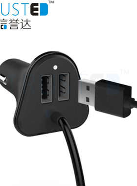 厂家直销 智能一拖四车充 5V4.2A充电器 1.8M带线车载充电器CC201