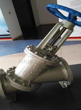 JS44Y角式料浆阀 Y型电动直通式浆液阀 法兰高温高压 欣弘阀门