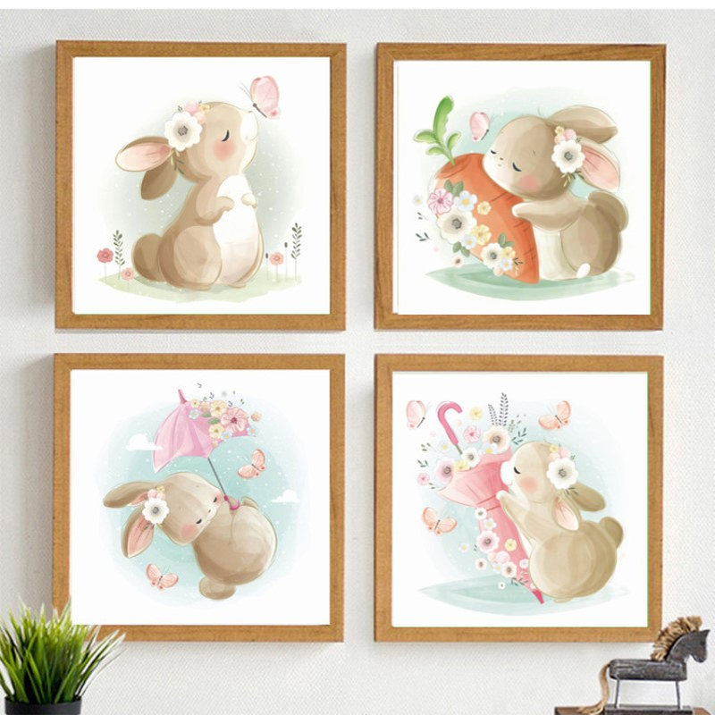 可爱兔子十字绣2021新款小件线绣客厅卧室餐厅简单新手大格四股绣