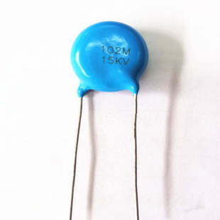蓝色 P=12.5 厂家直销陶瓷高压瓷片电容器松家ZONKAS102M15KV Y5T