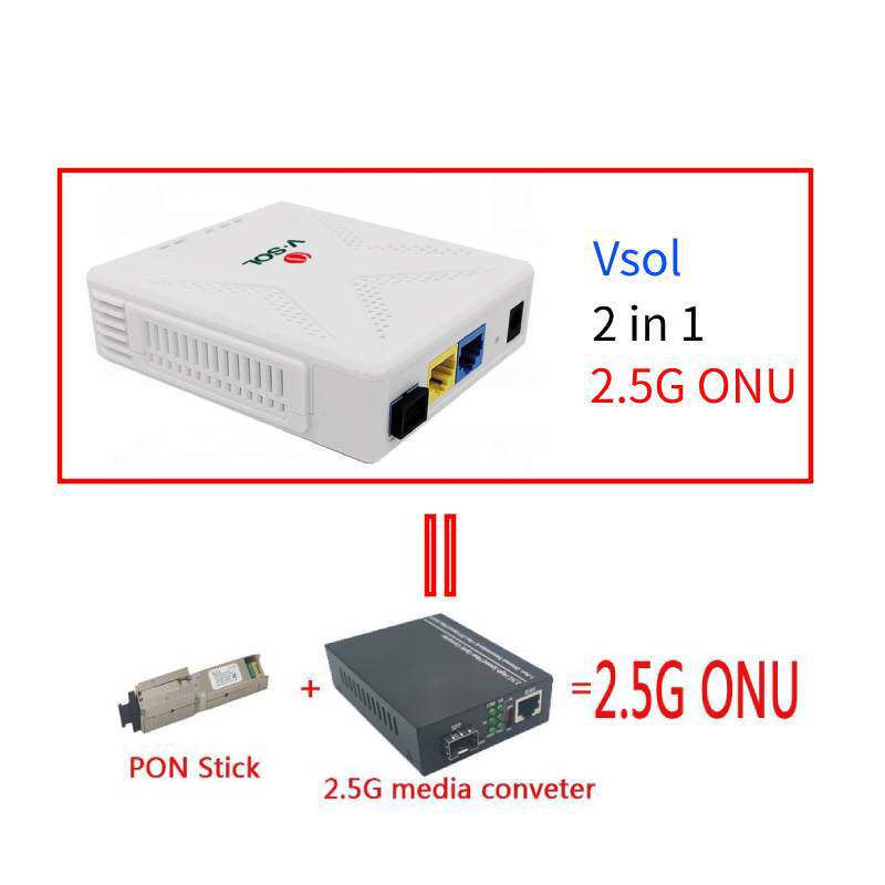 替代猫棒全新2.5G EPON GPON XPON ONT V-2802 -RH带PPPOE