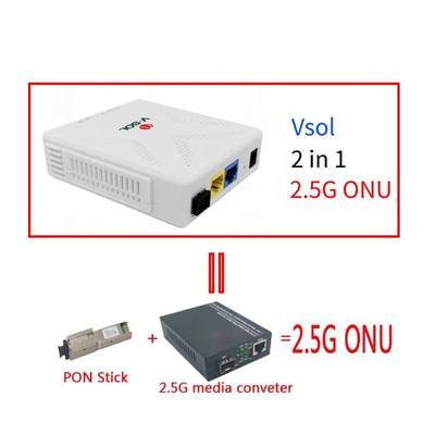 替代猫棒全新2.5G EPON GPON XPON ONT V-2802 -RH带PPPOE