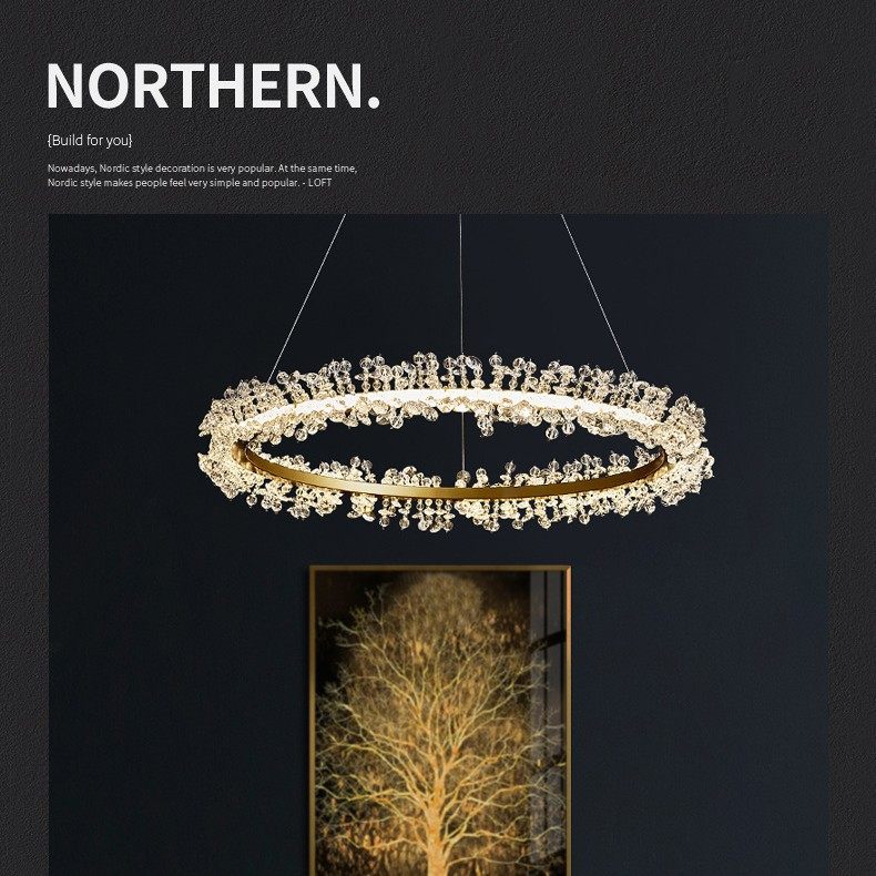 北欧轻奢水晶吊灯客厅灯现代简约大气家用餐厅灯卧室花瓣圆环灯具,模玩/动漫/周边/娃圈三坑/桌游,文化/体育周边,淘宝优惠券,粉丝福利购,淘宝优惠卷