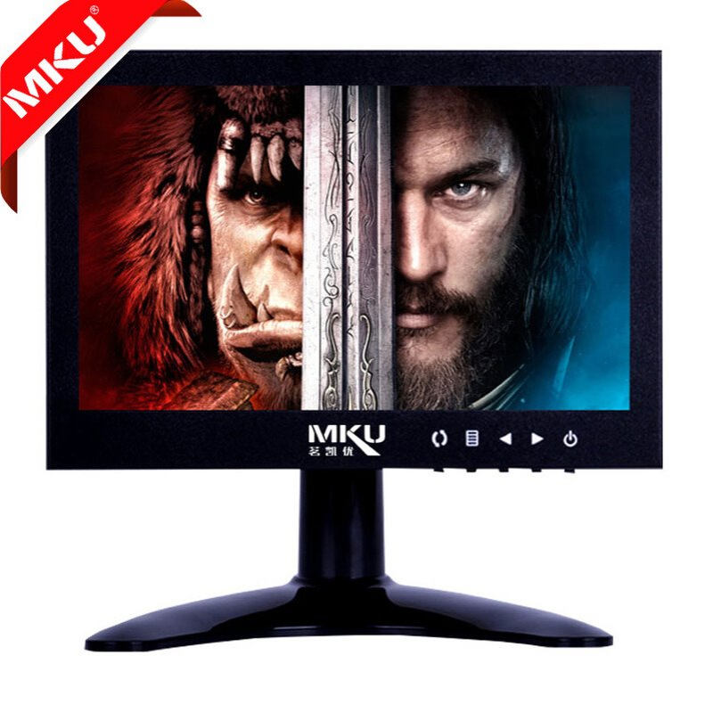 7寸镜像显示器高清液晶显示器BNC监视器工业金属壳16：9宽屏C07WJ