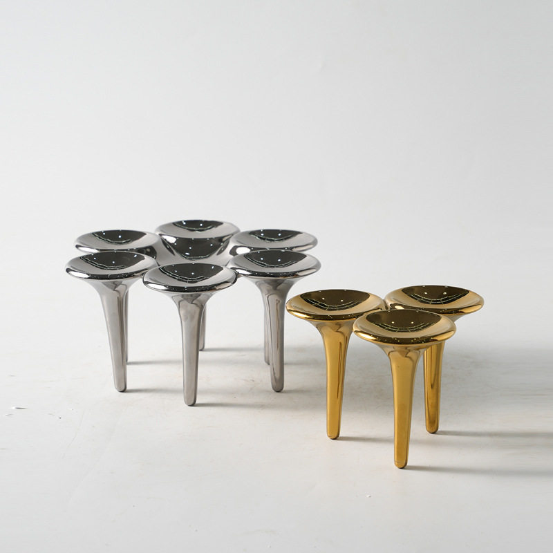 简约现代电镀金色陶瓷花瓶果盘摆件售楼处样板间软装玄关餐桌饰品,模玩/动漫/周边/娃圈三坑/桌游,文化/体育周边,淘宝优惠券,粉丝福利购,淘宝优惠卷