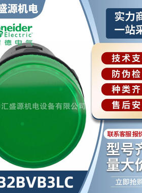 XB2BVB3LC绿色LED指示灯AC/DC24V指示灯LED灯泡22mm指示灯