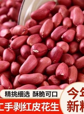 【新货】红皮花生米去壳大颗粒红花生米补气血红衣花生批发非奶粉
