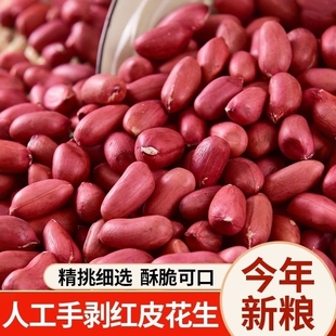 【新货】红皮花生米去壳大颗粒红花生米补气血红衣花生批发非奶粉